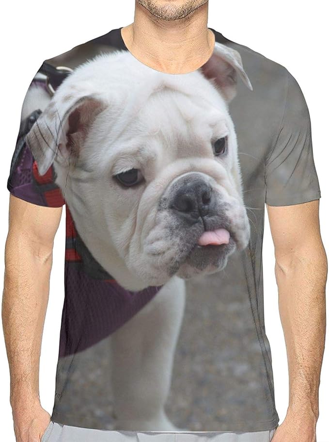 Adorable Bulldog Men's Short Sleeve TShirt Men's Funny TShirt 100