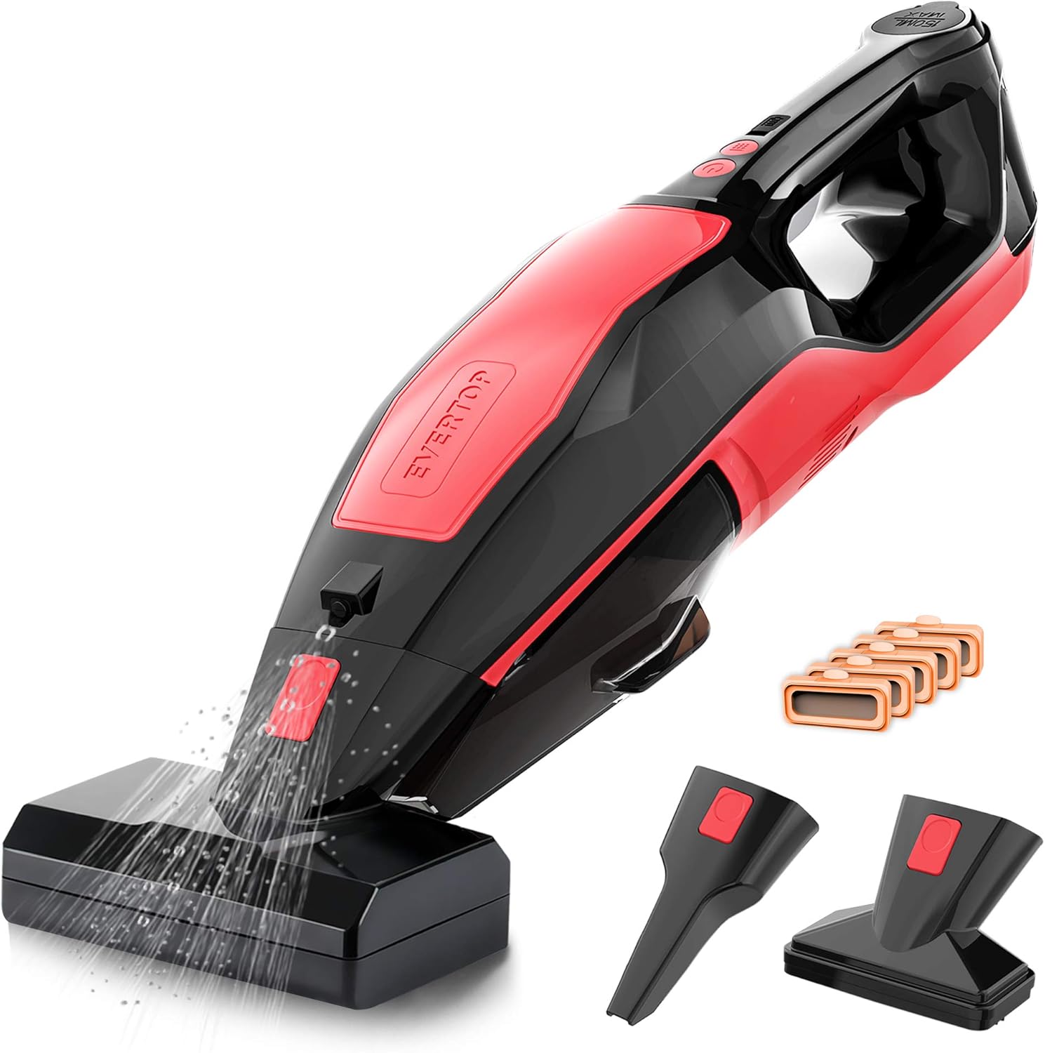 REEXBON Cordless Portable Carpet Cleaner, 110W/8500Pa Pet Stains Eraser 3 in 1 Wet Dry Vacuum Cleaner, Lightweight Handheld Carpet Vacuum for Upholstery