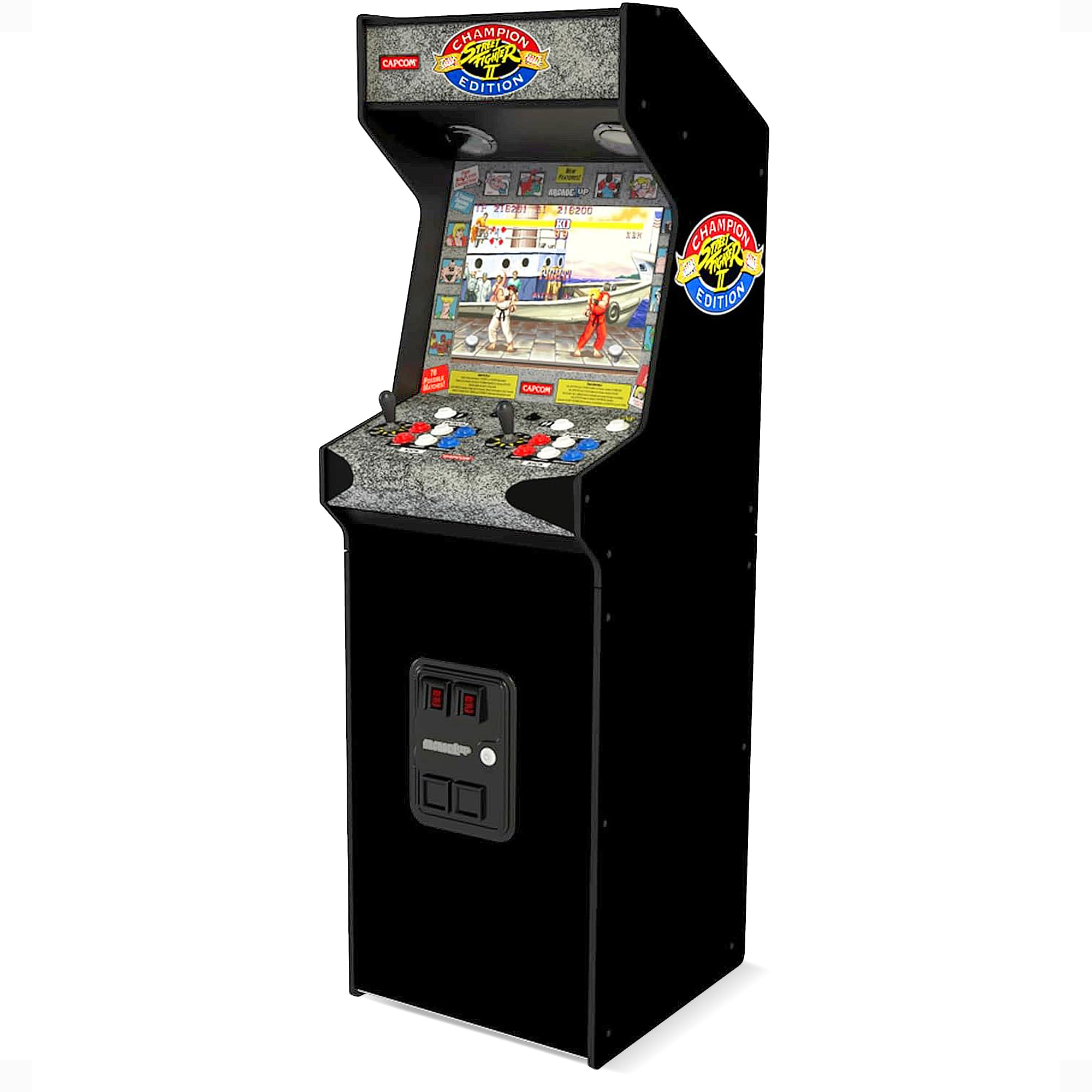 ARCADE1UP Street Fighter Arcade Game Machine, Stand