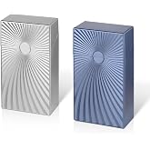 Cigarette Case Box 100mm Cigarettes 100&rsquo;s Size Women and Men Perfect Roll Your Own Regular Cigs (2 Boxes (Pale Blue+Light Silver, 100mm)