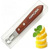 HAMOER Channel Knife Zester - Fruit and Vegetable Tool for Decorating Cocktails, Desserts, and Salads Stainless Steel Tip Woo