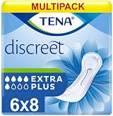 TENA Discreet Extra Plus Pads for Women, 48 Pack, Absorbency