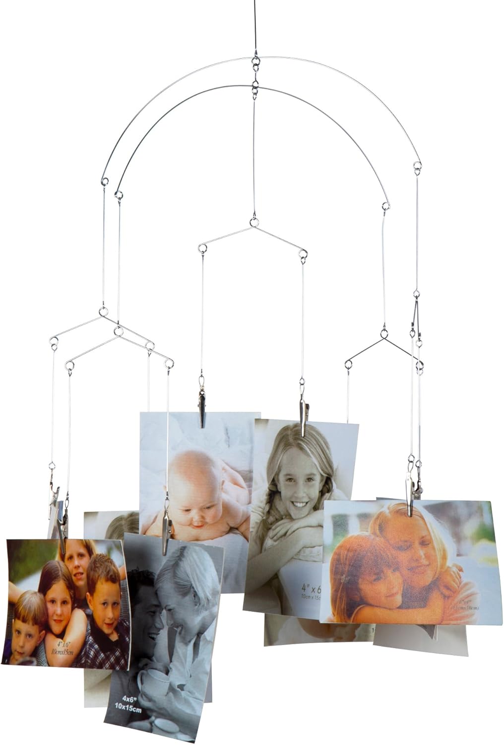 Truu Design Decorative Metal, 10 x 9.5 inches, Silver Hanging Photo Clips, 10