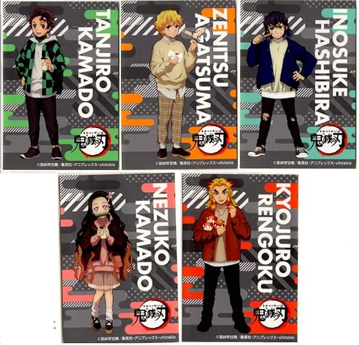 Amazon Co Jp 鬼滅の刃 ローソンlawson 無限列車 編タイアップお弁当 オリジナルステッカー 5種セット 竈門 炭治郎 禰豆子 我妻 善逸 煉獄 杏寿郎 他 ホビー