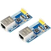 JESSINIE 2Pcs W5500 Ethernet Network Module SPI Interface Full Hardware TCP/IP Protocol 3.3V 5V W5500 STM32 Microcontroller Ethernet Network for Arduino