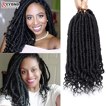 Straight Goddess Faux Locs With Curly Ends Ombre Braiding Locs