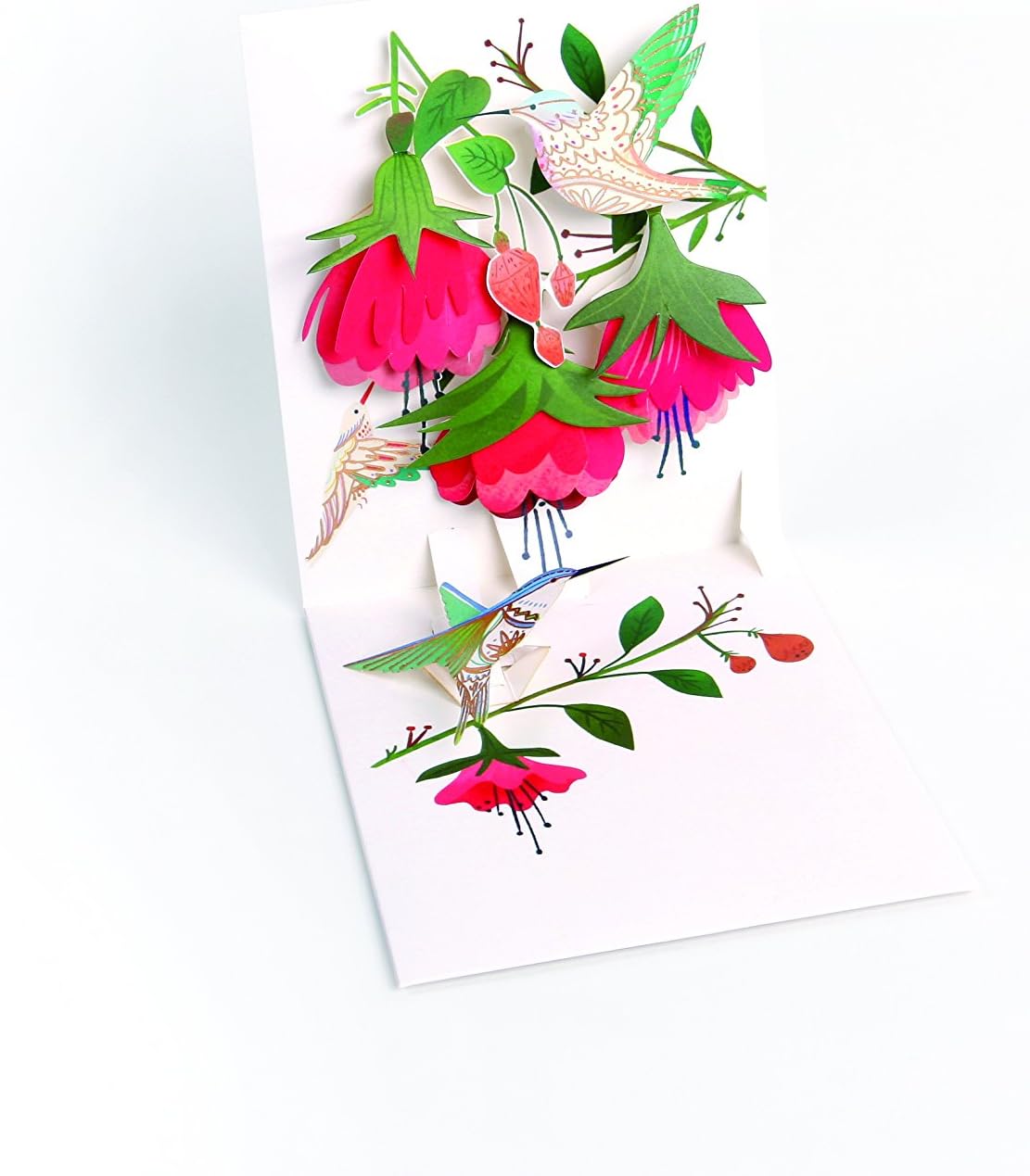 UWP LUXE Hummingbirds Pop-Up Greeting Card