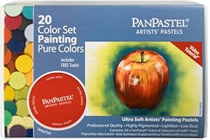 PanPastel Artist Pastels by GOLDEN, Painting Set, 20 Color, Professional Artist Pastels, Unique Pan Format (cake-like)