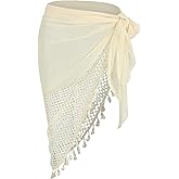 ZAFUL Boho Beach Cover Ups for Women Sarong Coverups Sheer Bikini Chiffon Wraps Skirts for Swimwear