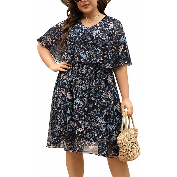 Vince Camuto Women's Floral Print Knee-Length Shift Dress - Balloon Sleeves, Tassel Tie Neck