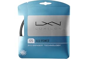 WILSON Luxilon ALU Power Black 125 Tennis String - Set, Black