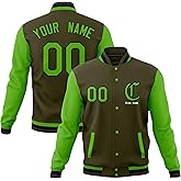 KXK Custom Fashion Varsity Jacket for Men Women Youth Cotton Letterman Baseball Bomber Jackets Stitched Name Number