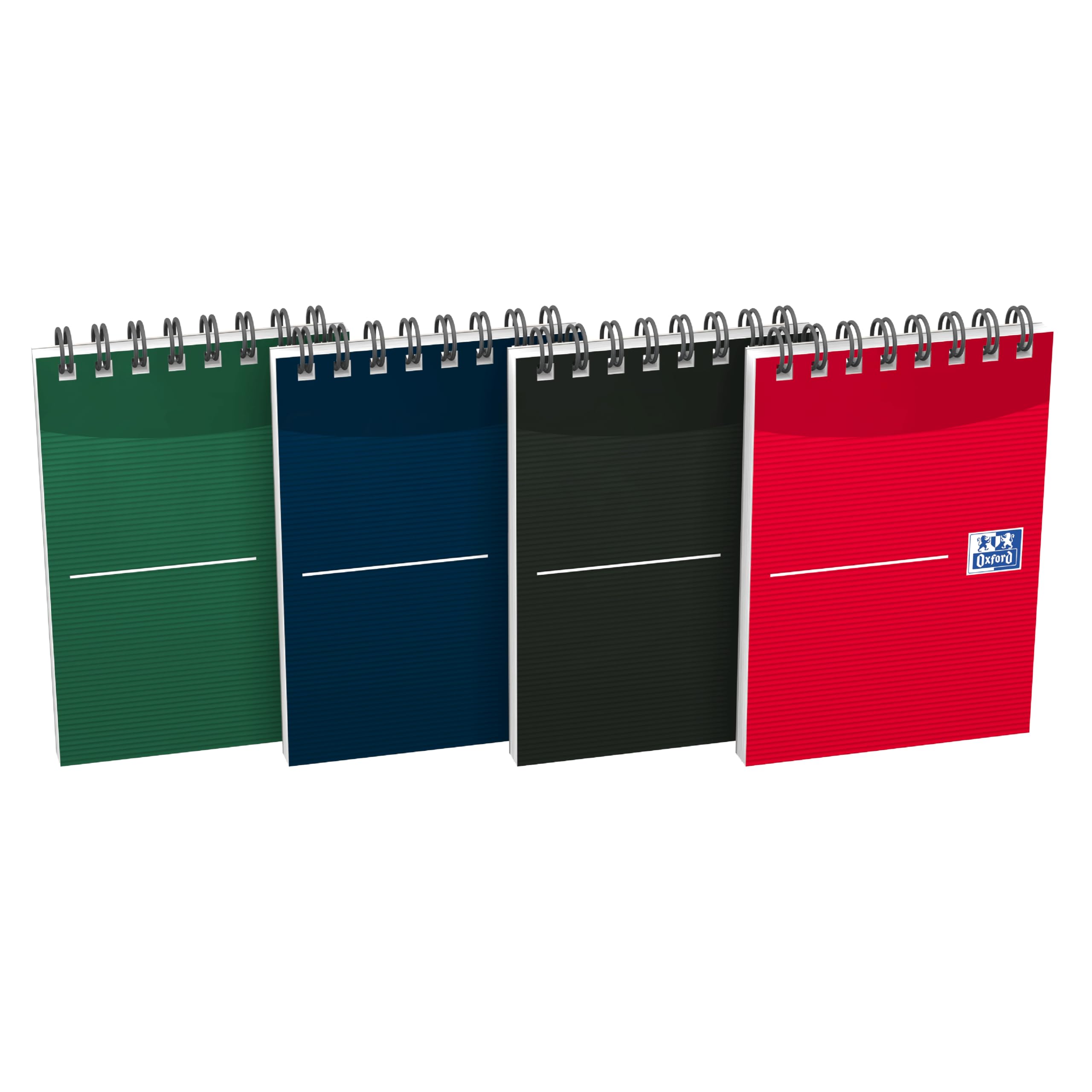 Oxford Office Essentials A7 Wirebound Card Cover Notebook - Assorted Colours, Pack of 10 Notepads, 74 x 105 mm