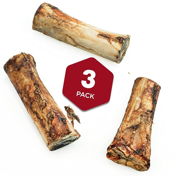 BEST BULLY STICKS MARROW BONES – 3 COUNT (PACK OF 1) – USA PACKED, HEALTHY SNACK, GRASS-FED BEEF, LONG-LASTING, GREAT FOR LARGE BREEDS