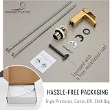 Hapilife Basin Taps Mixer Waterfall Brushed Gold 1 Hole Mono Cloakroom view 8