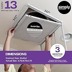 Simply by MervFilters, 14x25x1 Air Filter, MERV