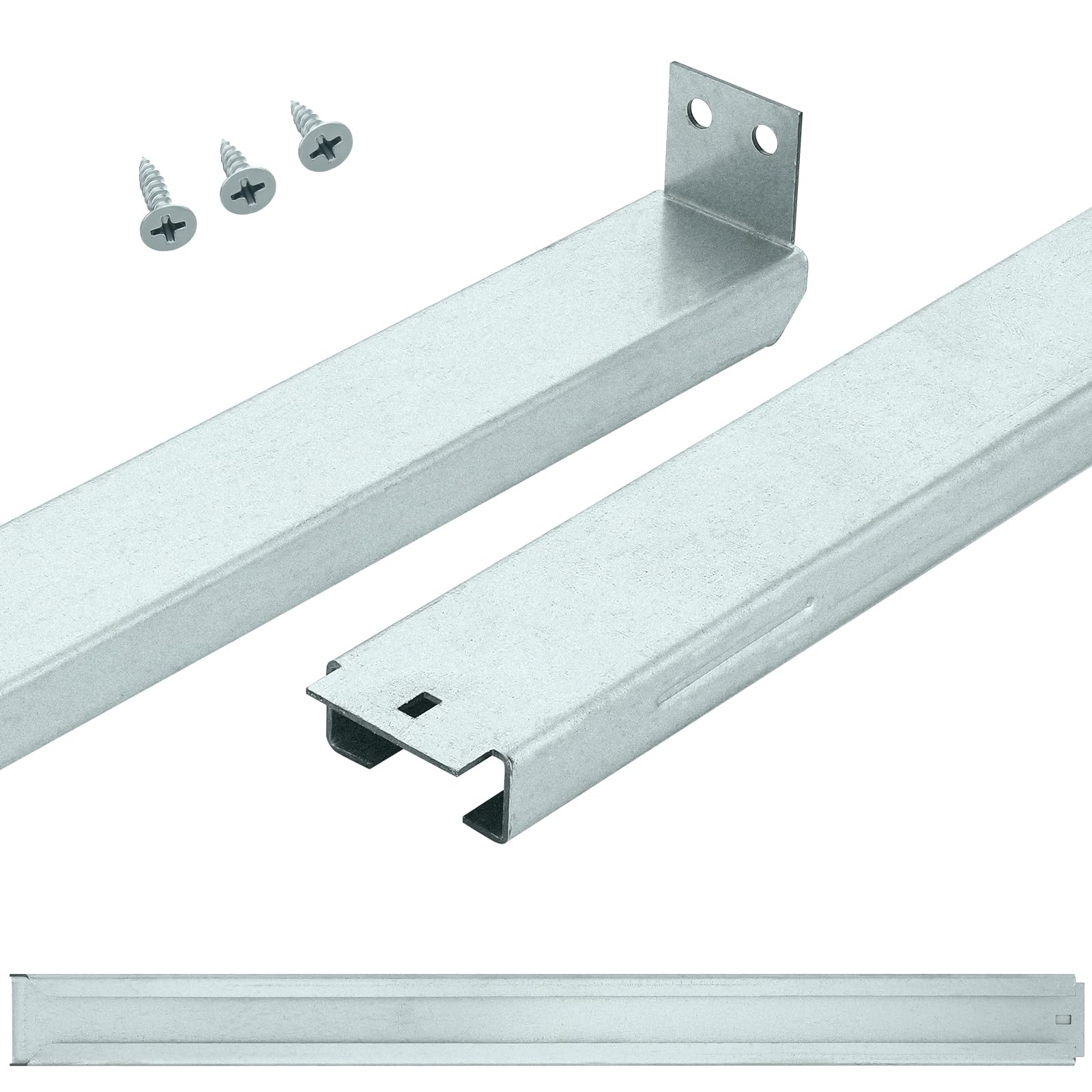 Photo 1 of Hicarer 2 Set 14 Inches Metal Drawer Rails Center Track Metal Center Guide Track Drawer Rail Replacement (Corresponding Wood Slide Sold Separately)