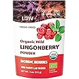 Organic Wild Lingonberry Powder, Freeze-Dried and Powdered, from Nordic Forests, 4 oz, 22-Day Supply, Raw