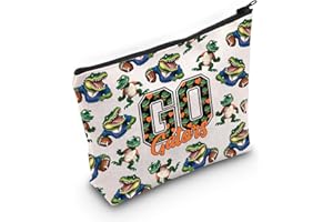 JXGZSO Gators Gift For Fan Florida Football Lover Gift Go Gators Cosmetic Bag Florida Mascot Gift (Go Gators Bag)
