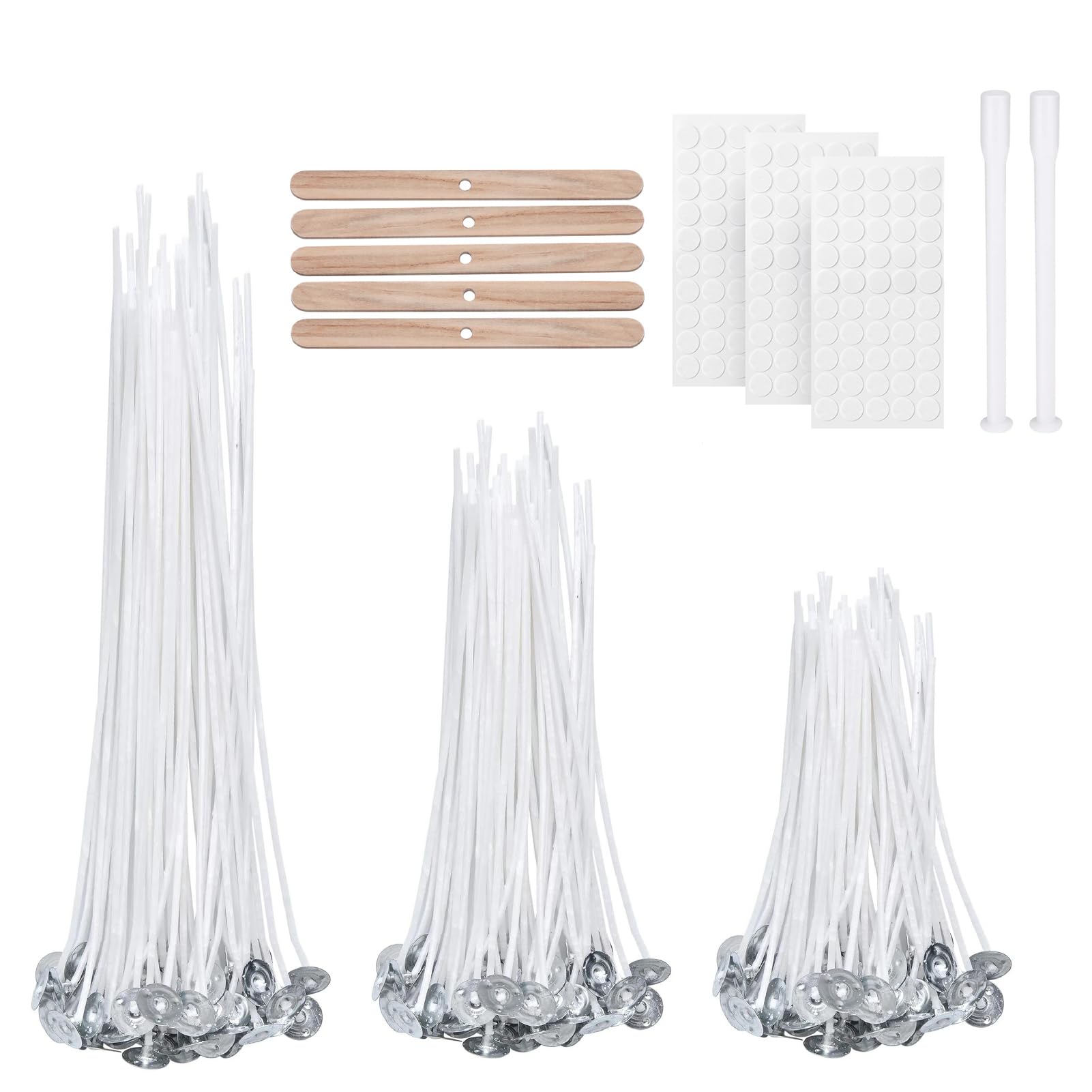 VABNEER 150 Piece Cotton Candle Wick (3 Size) for Candle Making Candle DIY (4/6/8in)
