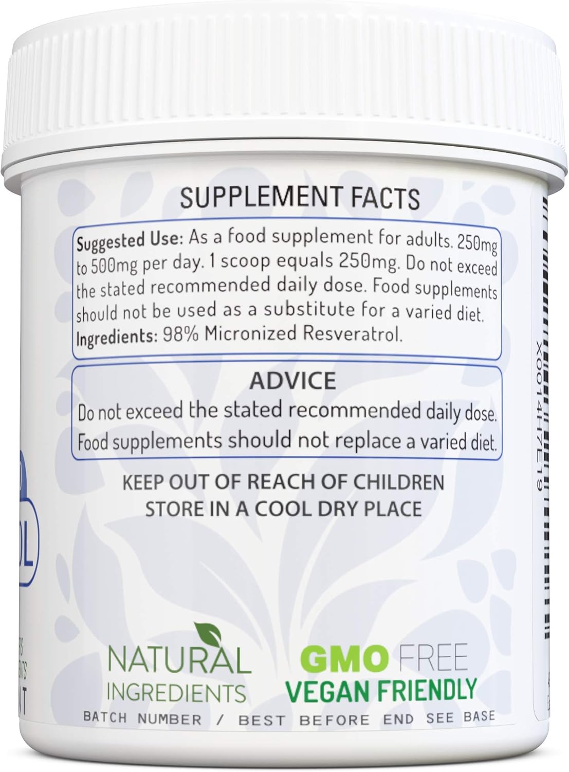 Max Botanics Micronized Resveratrol Antioxidant & Longevity Support Cellular Protection 98% Micronized ResveratrolHigh Absorption Rate Vegan 60 Capsules UK Made - Image 4