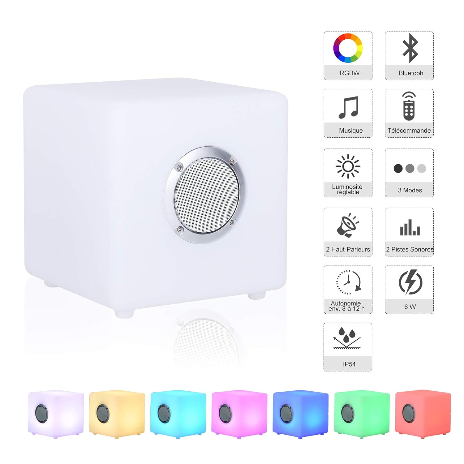 Enceinte Bluetooth Portable Lumière RGB Son HD