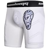 COOLOMG Adult Men Baseball Sliding Shorts with Cup Pocket | Padded Sliders Protective Compression Groin Cup Underwear for Football Lacrosse Sports