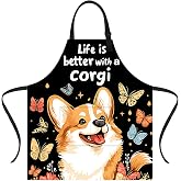 THISFIND Women Apron for Cooking Baking Grilling Gardening With Pockets Oil Water Resistant Apron 1 Pack
