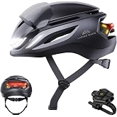LINKED SAFE Smart E-Bike Helmet 360˚ Visibility Lights with Turn Signals | Front &amp; Rear LED Lights, Bluetooth Bike Helmet for Adults, NTA 8776 CPSC1203 EN1078 IP65 Certified, Riding Day &amp; Night