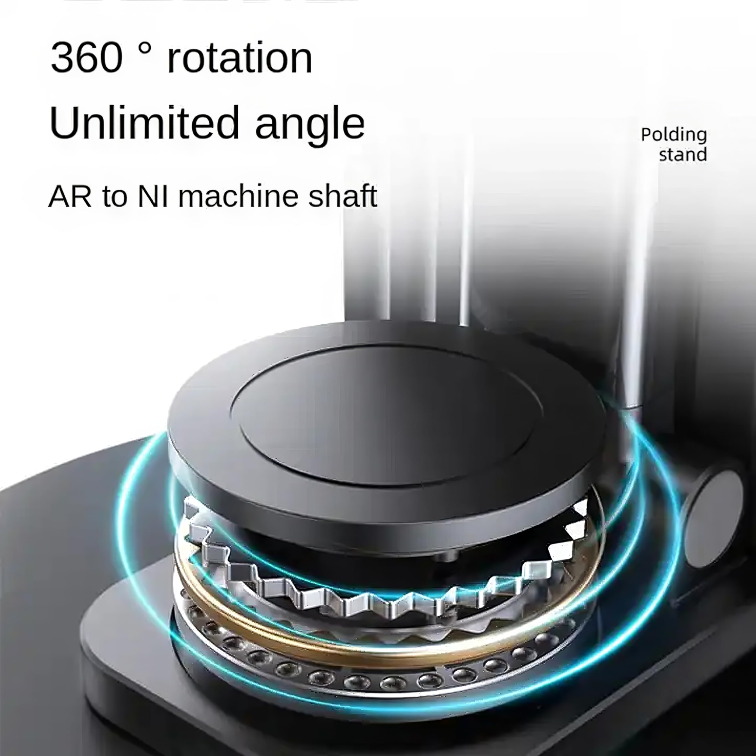 AnHome Cell Phone Stand Holder for Desk Cellphone Stands Holders Desktop 360 Rotatable Height Adjustable Foldable Phone Stand for Recording Charger Compatible with iPhone Samsung and Other Phone