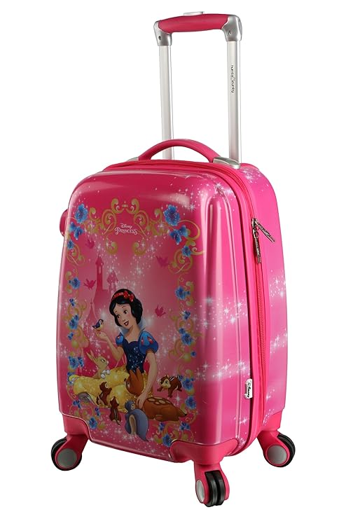 pink hard luggage