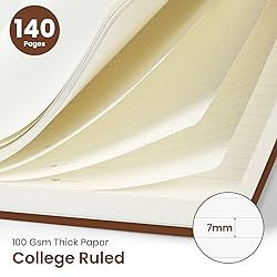 Lined Spiral Journal Notebook for Women & Men, 140