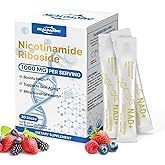 HEALOADING Liquid NAD Supplements for Women: Nicotinamide Riboside Resveratrol Supplements 1000MG with PQQ, NAD+ Supplement Strawberry Flavor Drink for Support Skin Aging, Energy and Focus - 30 Sticks