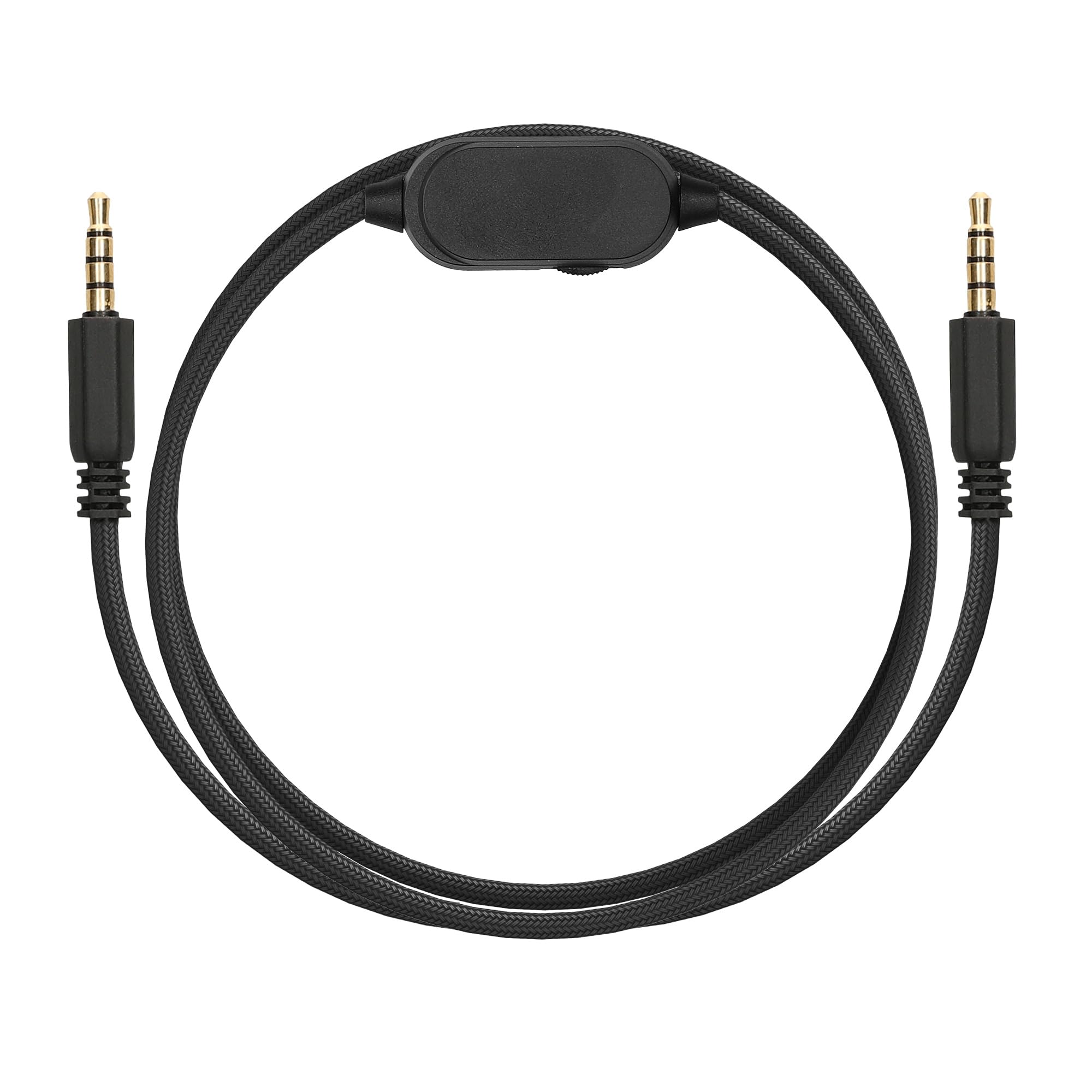 kwmobile Headphone Cable for Logitech G633 / G933-100cm Replacement Cord with Microphone + Volume Control - Black