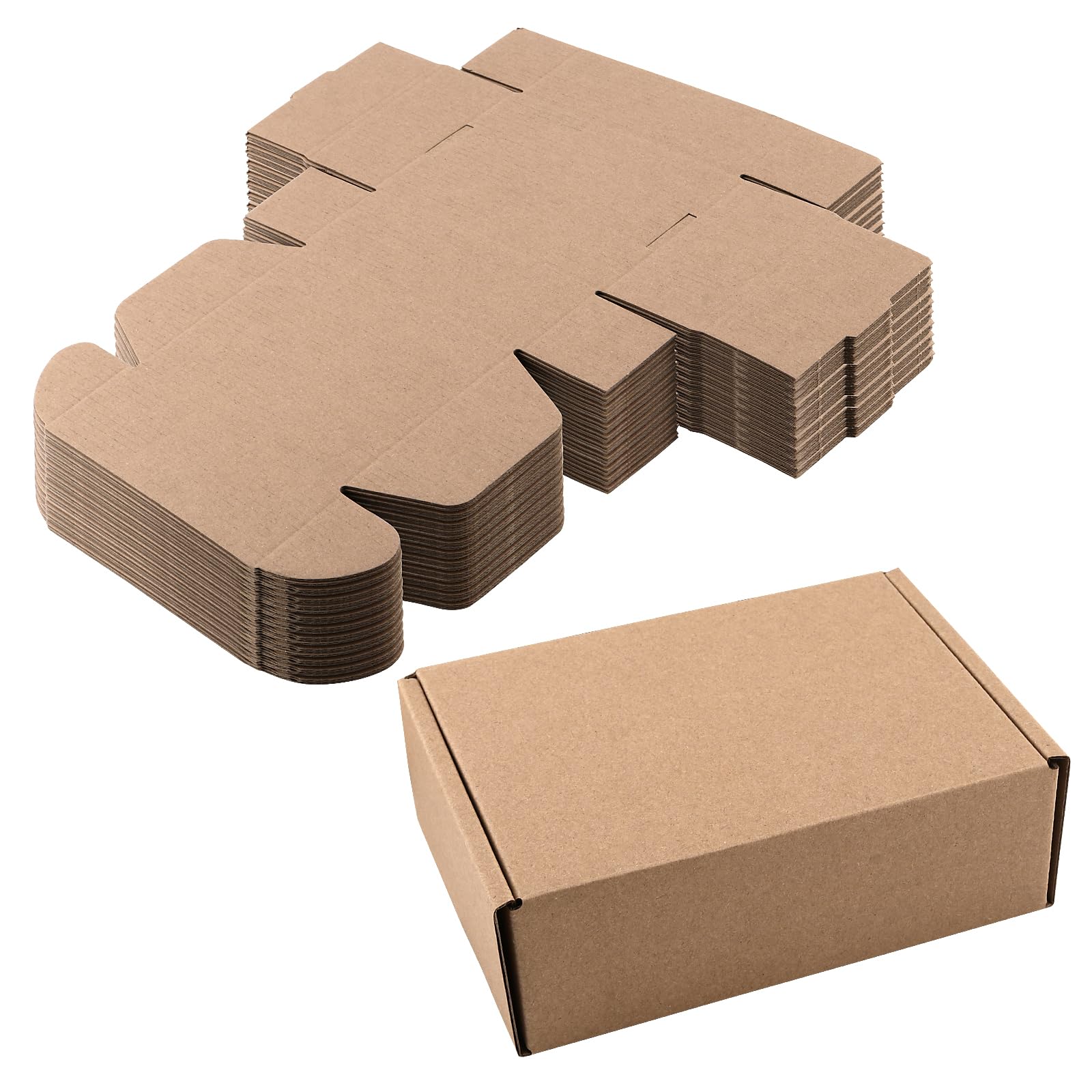 KOHAND 30 Pack Cardboard Shipping Boxes, 15 x 10 x 5cm Small Corrugated Cardboard Box, Brown Kraft Paper Postage Box for Mailing Business, Posting, Storing