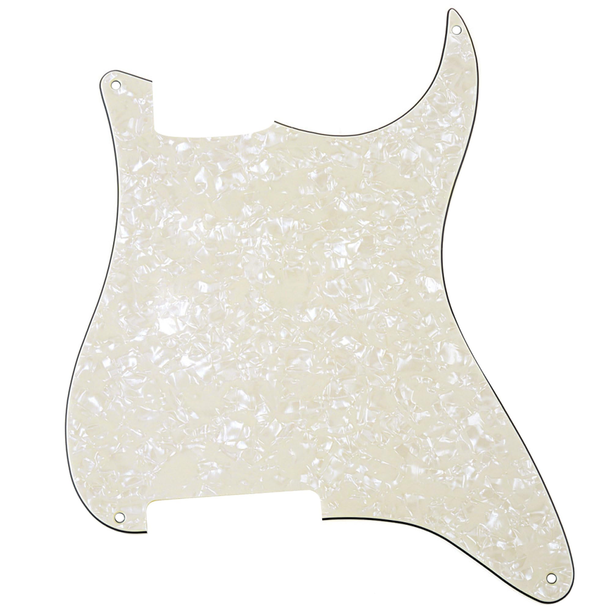 Musiclily 4 Hole Guitar Stratocaster Pickguard Blanks Material for Strat Style Guitar Custom, 4Ply Parchment Pearl