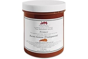 Michael Harding, Non-Absorbent Acrylic Primer, Burnt Sienna (Transparent),1 Liter, NAAPBST1