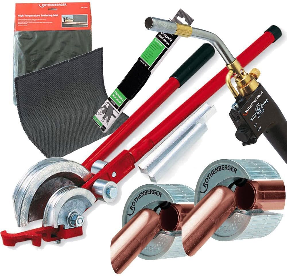 Rothenberger Superfire 2 Torch with Solder Mat & 1522mm Pipe Bender/Cutter Set Amazon.co.uk Rothenberger Superfire 2 Torch with Solder Mat & 1522mm Pipe Bender/Cutter Set Amazon.co.uk