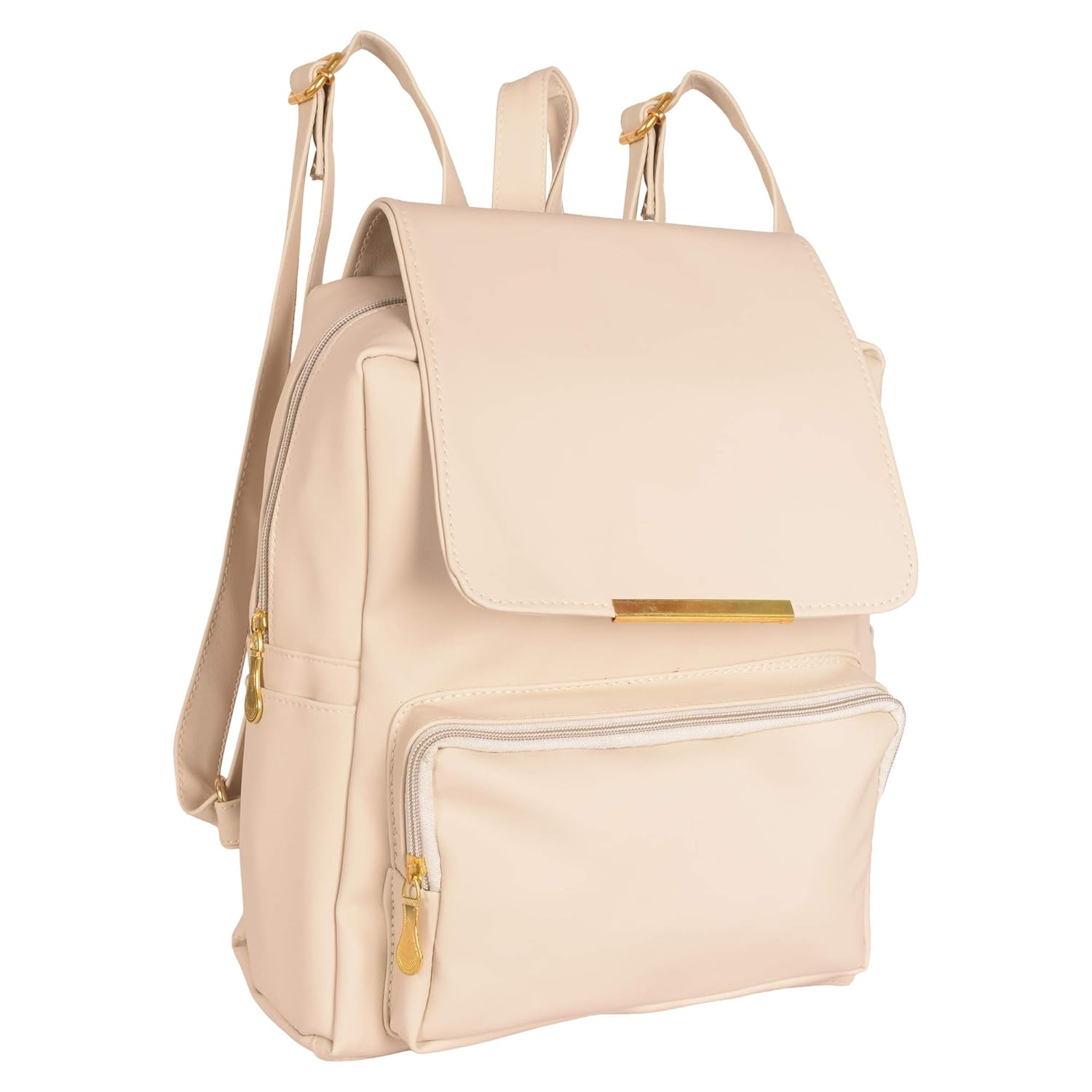 Buy MAVRCK Cream Leather Backpack for Girls Schoolbag Casual Daybag at