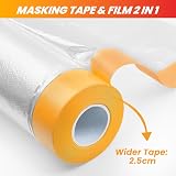 LLPT Tape and Drape Masking Film 2-Pack 200cm x 20m Painter's Plastic Dust Sheet view 3