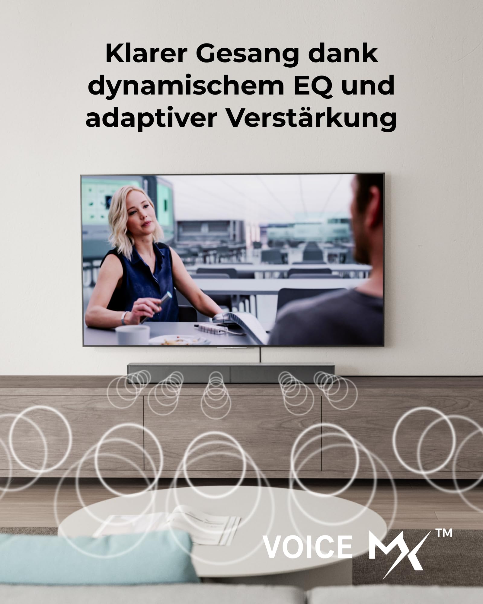 ULTIMEA 5.1ch Soundbar mit Dolby Atmos, VoiceMX, BassMX, APP, Heimkino 4D Surround Sound System, 340W Soundbar für TV Geräte mit Subwoofer, Bluetooth 5.4, Poseidon M60 Boom, Modell 2025