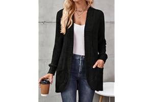 Long Sleeve Open Front Cardigan for Women, Lightweight Long Sweater Outfits with Pockets.