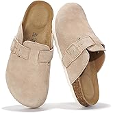 Project Cloud 100% Genuine Leather Footbed Clogs for Women - Memory Foam Arch Support Slippers for Women - Trendy Slip-ons Women's Mules & Clogs Sandals