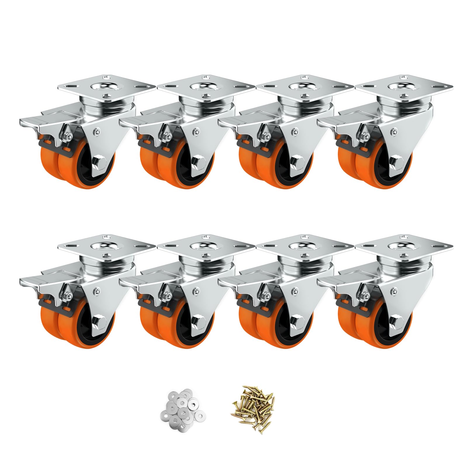 ASHGOOB Caster Wheels, 2inch Casters Set of 8 Heavy