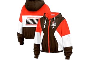 WEAR by Erin Andrews Women's NFL Color Block Full-Zip Windbreaker Jacket