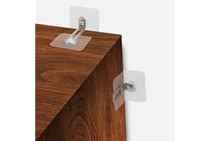 Adhesive Furniture Wall Anchors (10 Pairs), Vinkqiado Anti Tip Furniture Straps Kit for Baby Proofing, Secure Bookcase Dresser Shelf Cabinet to Wall for Child Safety