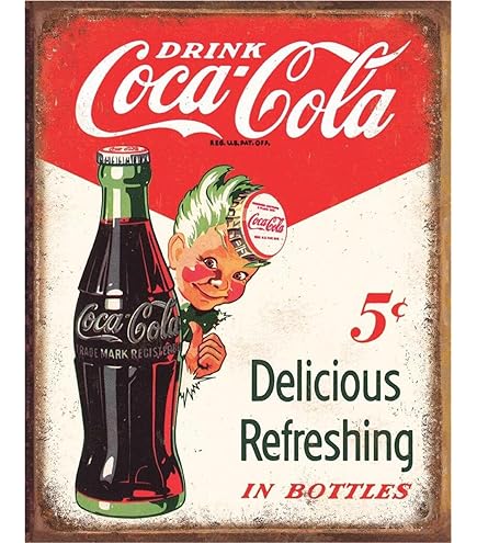 Amazon.com: Desperate Enterprises Coca Cola 1916 Ice Cold Coke Tin