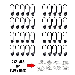 Hook & Cord - Metal Plastic-Coated Spring Hooks