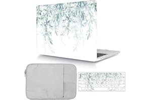 Case Compatible with MacBook Air 13 inch Older Version 2017-2010 Model A1466 & A1369, Plastic Protective Hard Shell Cover & L