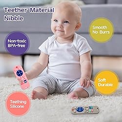 Hooku 2 Pack Silicone Teething Toys for Babies 0-6